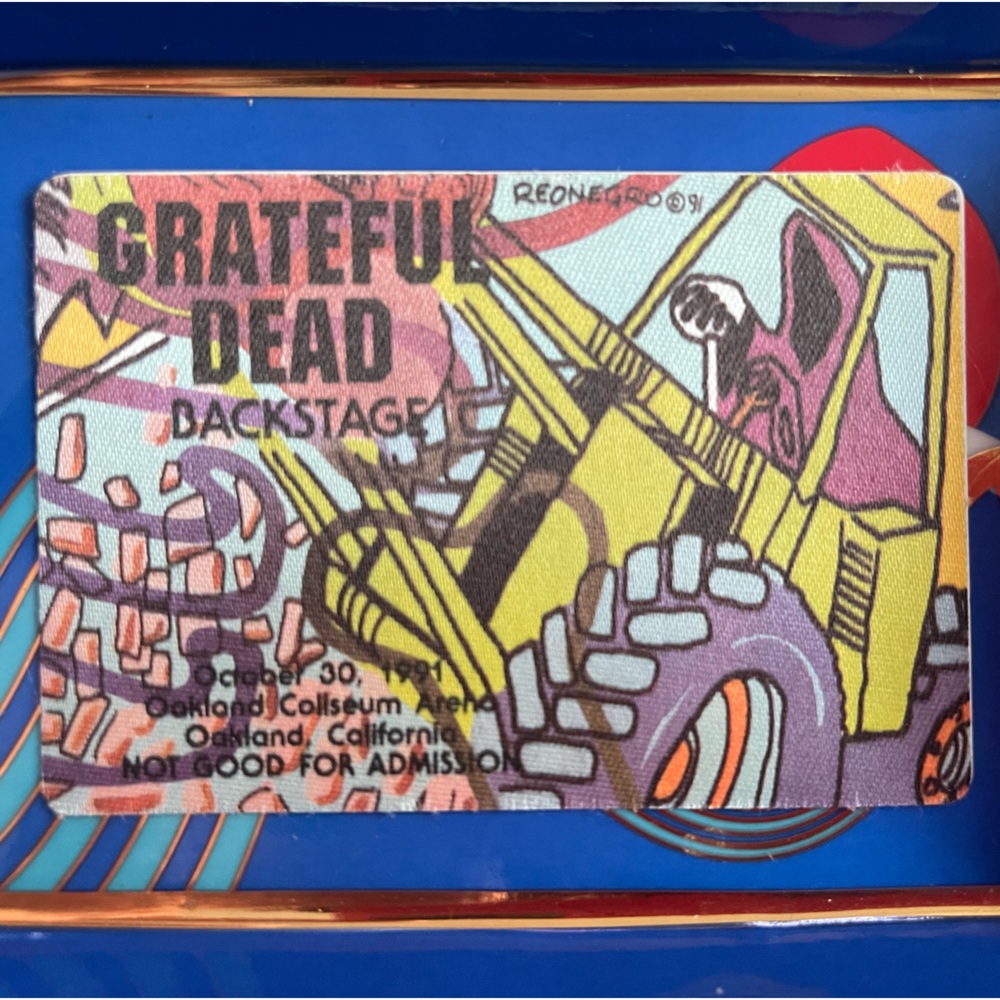 Grateful Dead Backstage Pass - rainforest destruction series. Oakland Coliseum